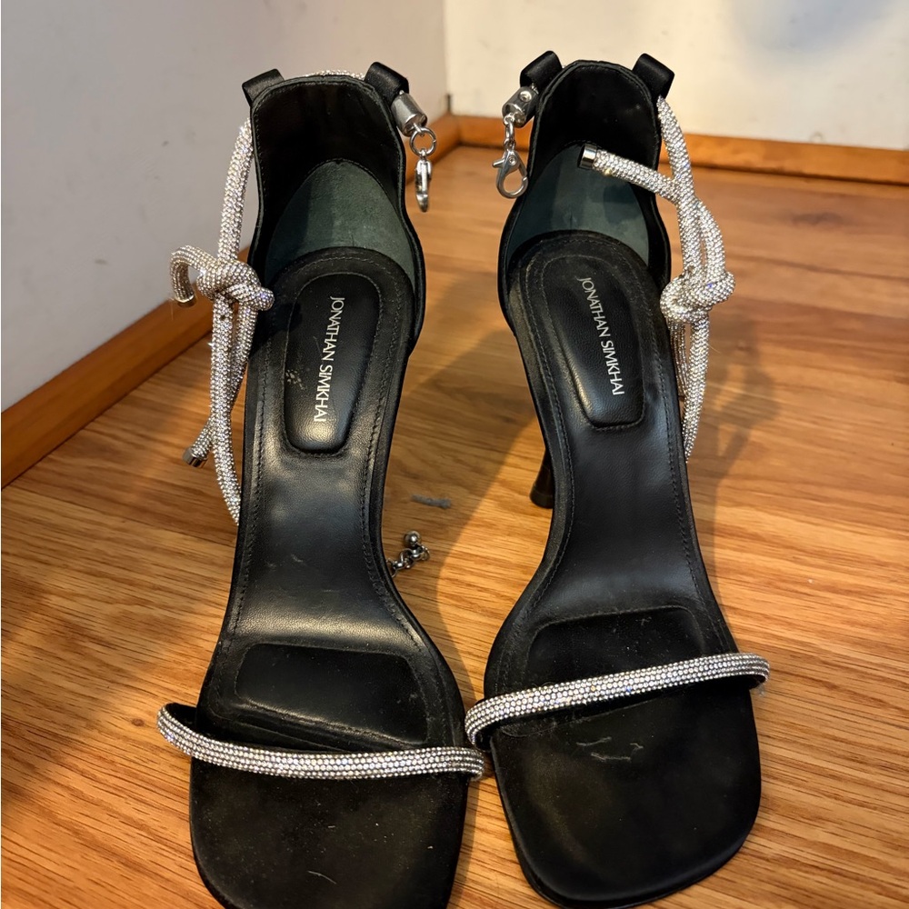 Jonathan Simkhai Black Heels with Silver Accents